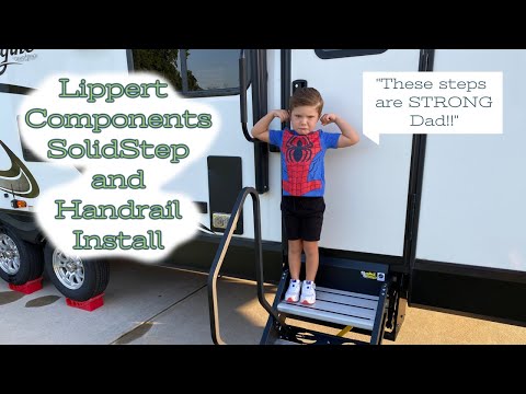 No More Wobbly RV Steps... and the Kids LOVE This New Handrail!