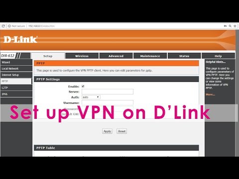 Set up vpn on d-link wi fi router