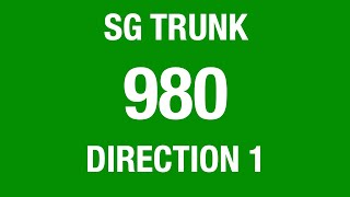 Tower Transit Trunk 980 (Direction 1) | Bus Service Hyperlapse