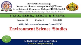 India as a Mega biodiversity