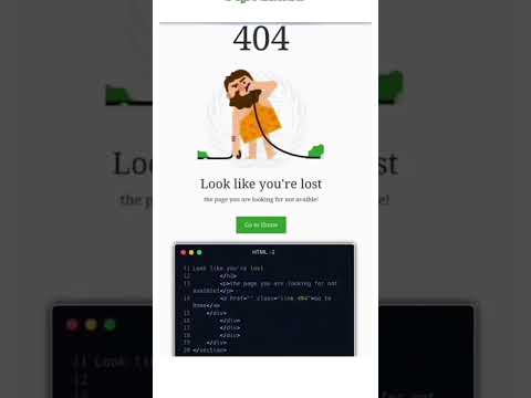 ⭐404 page not found with animetd easily create html css✅ #css #html #htmlcss #website #viralshorts