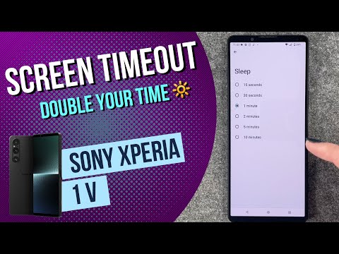 sony xperia 1V screen timeout