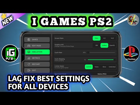 IGAMES PS2 EMULATOR LAG ISSUE FIX BEST SETTINGS