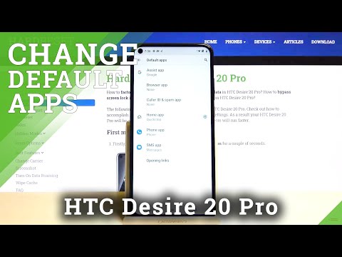 How to Set Up App as Default in HTC Desire 20 Pro – Default Apps List