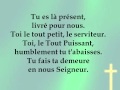 Tu Fais Ta Demeure En Nous