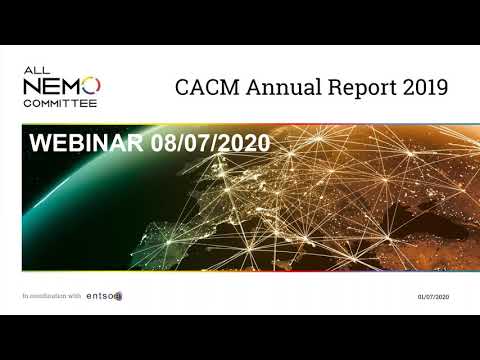 CACM Annual Report 2019 webinar - 1st session: welcome with Cosimo Campidoglio