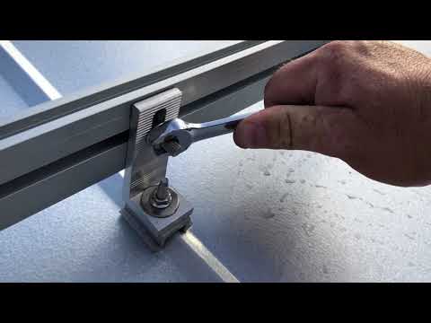 Proper 5V crimp metal  roof solar attachment