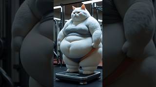This Fat Cat Defy All Expectation 😍#catshorts #cattransformation #gym #cats #aicat #catlover