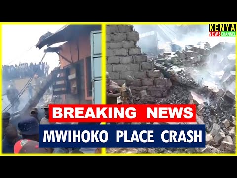 Chopper crashes at Mwihoko on Residential Buildings