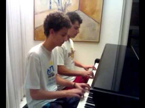 Turkish March four hands