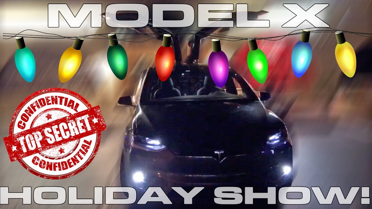 Tesla Model X Holiday Show Easter Egg and P100D Speed Update - YouTube