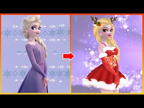 Frozen: Elsa  Glow Up In Noel - Disney Princesses Transformation