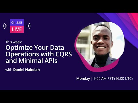 On .NET Live - Optimize Your Data Operations with CQRS and Minimal APIs