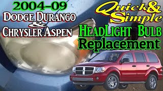 Dodge Durango Head Light Bulb Replacement