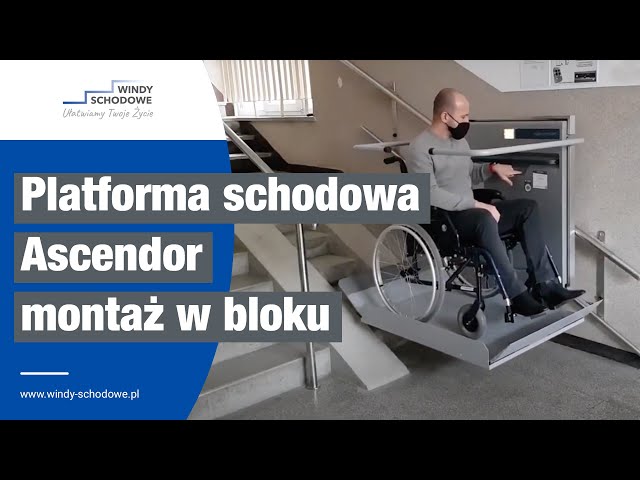 Platforma schodowa dla niepełnosprawnych w bloku