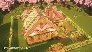 [マイクラ建築]1.20 桜を使ったおしゃれなお家の作り方 かわいい大型拠点[Minecraft][tutorial][桜建築]