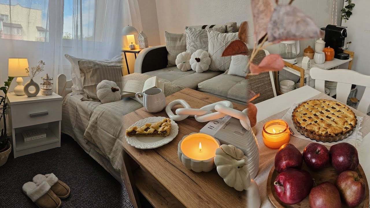 Cozy Autumn days in my life 🍂| Organizing &update my bedroom for autumn 🍂,apple tart,chicken cutlets