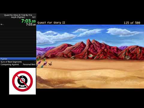 Quest for Glory 2: Trial by Fire (AGD Interactive Remake), Any% Fighter in 10:52 by davidtki