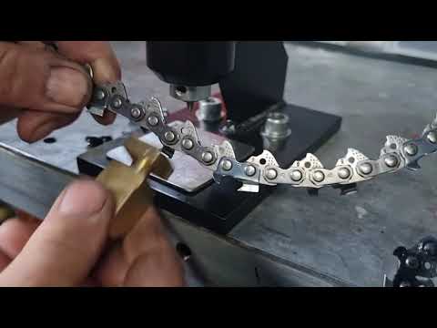 Oregon type chain breaker and spinner how to use it.
