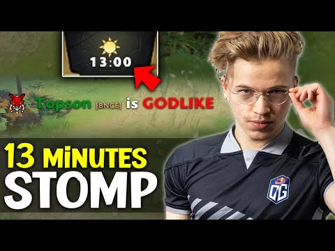 Topson GRIMSTROKE Mid 13 minutes GODLIKE DOTA 2