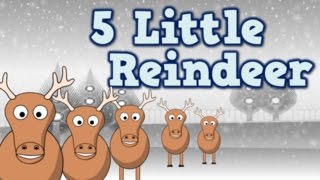 5 Little Reindeer (December-themed song for kids)