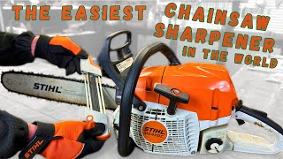 The Worlds Easiest Chainsaw Chain Sharpener - Chain Saw - STIHL 2 in 1 Easy File - 2 Stroke - Filing
