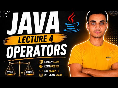 Java Programming Tutorial Lecture 4 Operators Hindi