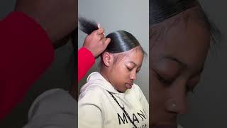 Tutorial Sleek two part braided Ponytail!😍😍😍#shorts  #braids #ponytail #tutorial