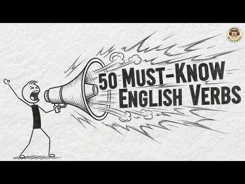 Start Speaking English! 🗣️ 50 Verbs for Your Daily Routine (Stickman)