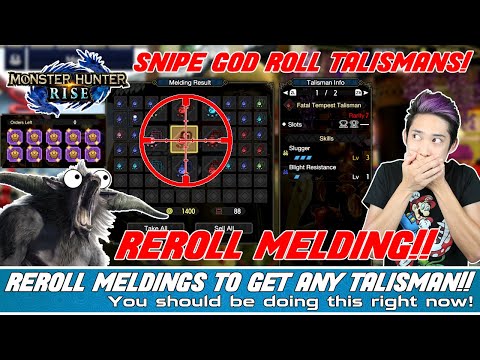 HOW TO REROLL Talisman MELDING in MH RISE! Get ANY Talisman you want! FAST God Roll TALISMAN FARM!