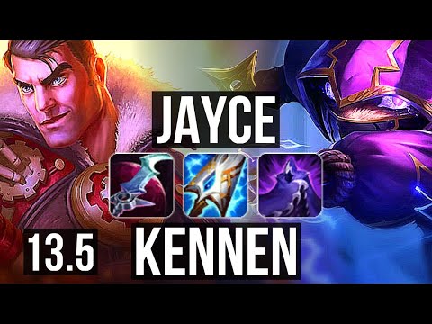 JAYCE vs KENNEN (TOP) | 8/0/1, 500+ games, Legendary | KR Master | 13.5