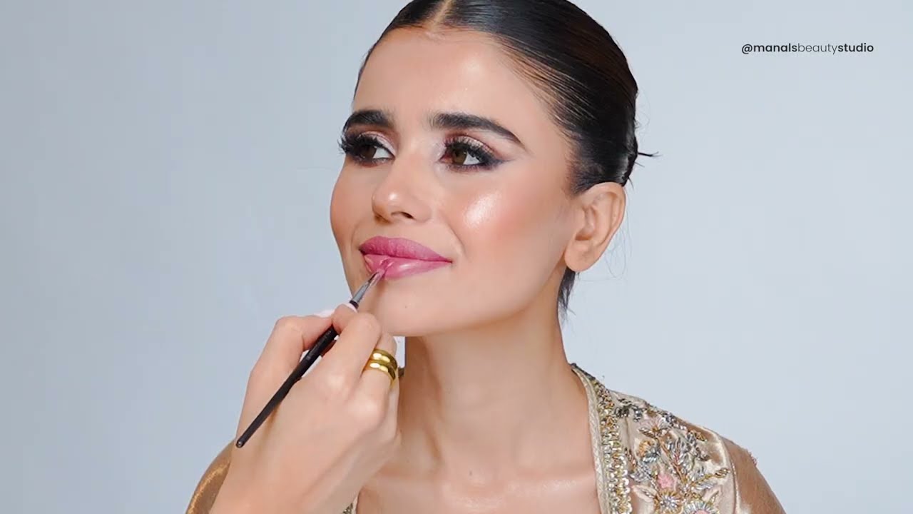 SILVER SPARKLY EYES AND A PETAL PINK LIP | MANALS BEAUTY STUDIO