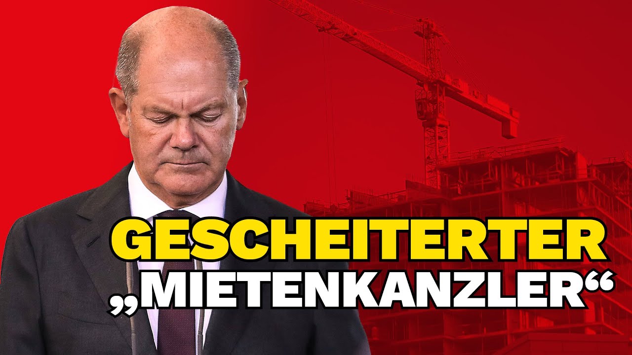 Mieten immer teurer, Neubau eingestürzt: Olaf Scholz ist GESCHEITERT als Mietenkanzler!