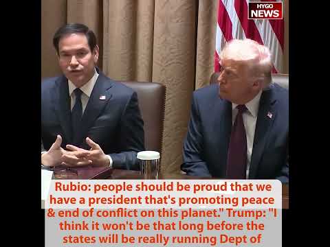 Trump at Cabinet Meeting: '$4 Trillion' in Companies Moving Back; Rubio: 'Only Leader Who Can Bring Peace'; Education to States