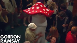 Gordon Becomes Furious at Crazy Hippie Party | Hotel Hell