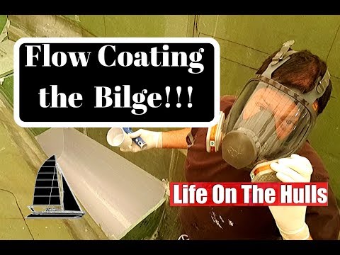 Ep083 Coating the Bilges and Black Water Tank Lids - Life On The Hulls - Catamaran Build Project