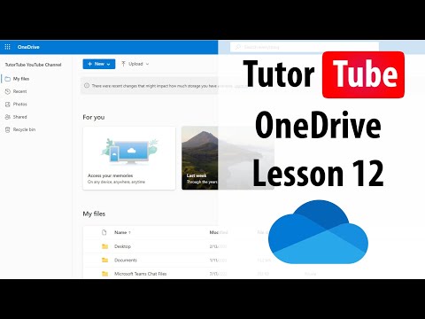 Microsoft OneDrive Lesson 1 Accessing Microsoft OneDrive from a Web Browser