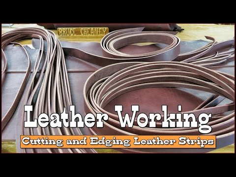 Leather Working - How to cut leather strips - leathercraft tutorial for beginners