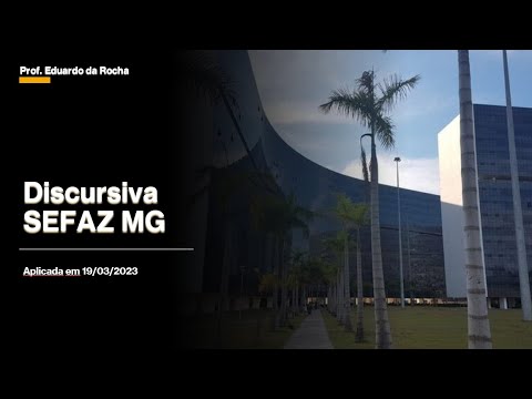Correção da Discursiva de ICMS da SEFAZ MG