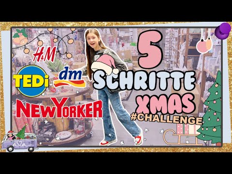 5 SCHRITTE Shopping CHALLENGE im DM, NanuNana, H&M, New Yorker 🎅🏻 Weihnachts Edition ❄💜 Alles Ava