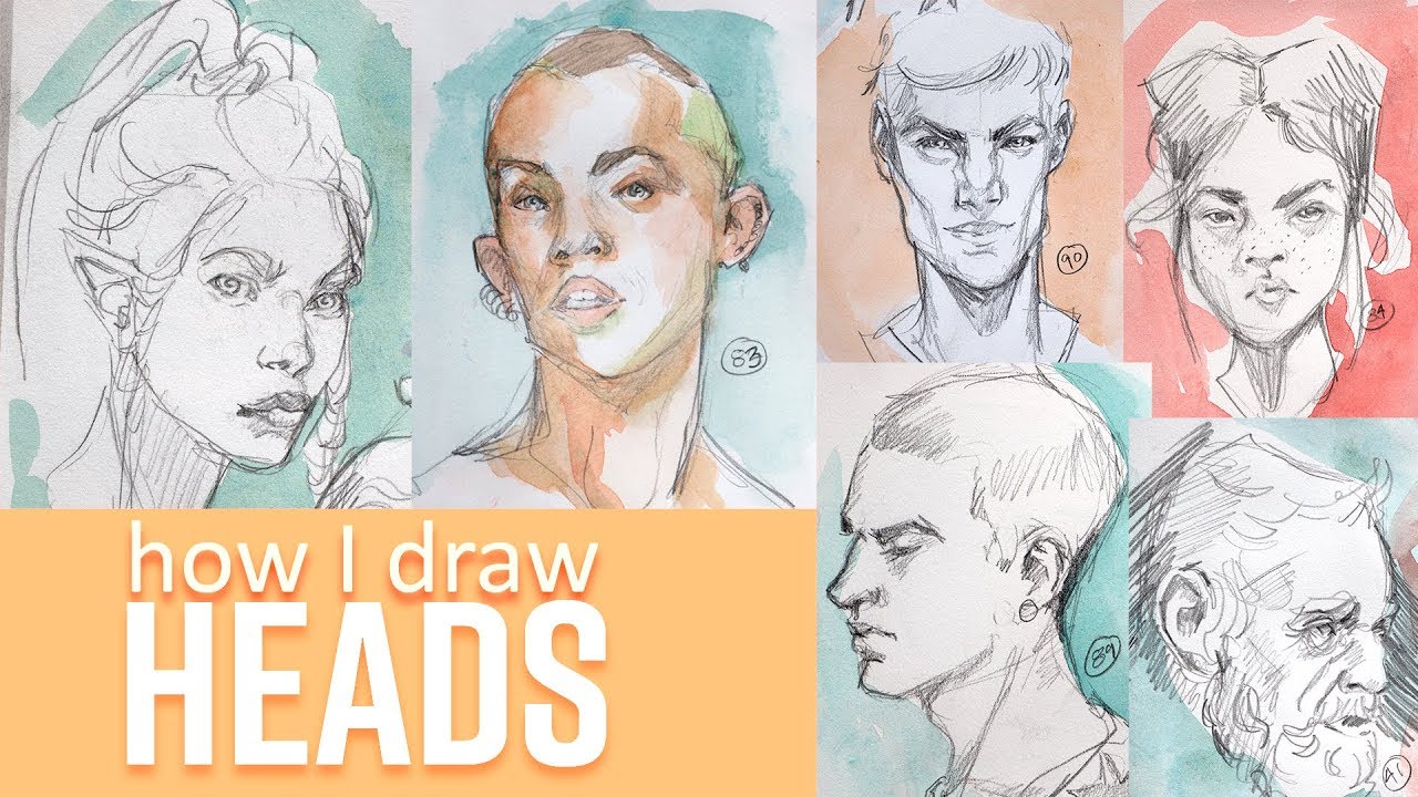 I drew 100 HEADS in 10 DAYS - How I Draw Heads