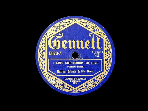 I Ain't Got Nobody To Love (Coslow, Silver) - Played by Nathan Glantz And His Orchestra