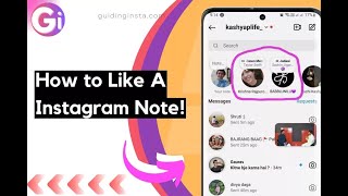 How to Like Notes on Instagram by guidinginsta.com | GuidingInsta.com