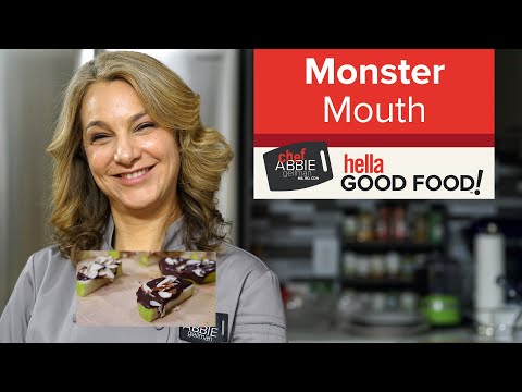 Halloween "Monster Mouth" Treats using Apples and Nut Butters (Fast & Easy)