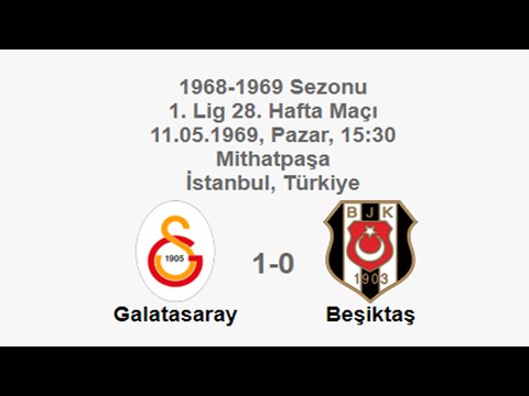 Galatasaray 1-0 Beşiktaş 11.05.1969 - 1968-1969 Turkish 1st League Matchday 28