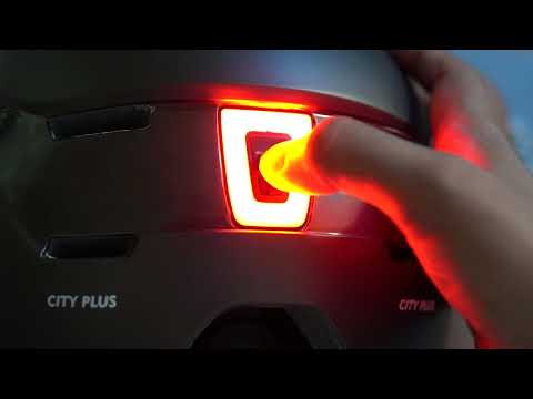 Gub City Plus Helmet (Titanium Color) Rear Light Modes