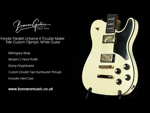 Fender Parallel Universe II Trouble Maker Tele Custom Olympic White Guitar