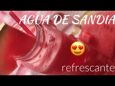 Receta fácil de Como hacer Agua Fresca de Sandia natural y muy refrescante #aguasfrescasmexicanas