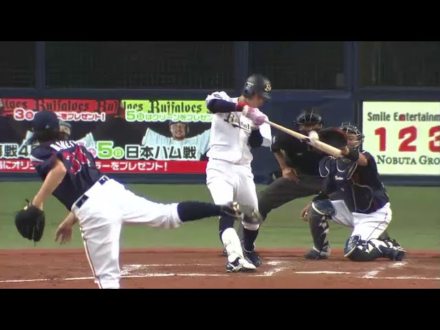 【4回裏】バファローズ・駿太 バースデータイムリーヒットで同点!! 2015/3/5 Bs-S