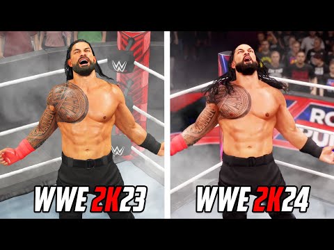 WWE 2K24 vs WWE 2K23 - Finisher Comparison (includes signature)